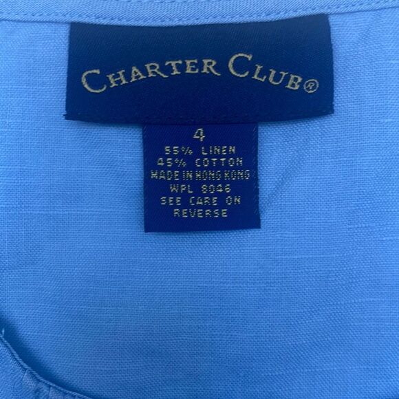 Linen/Cotton Blend Button Down Tank Top - Picture 6 of 11